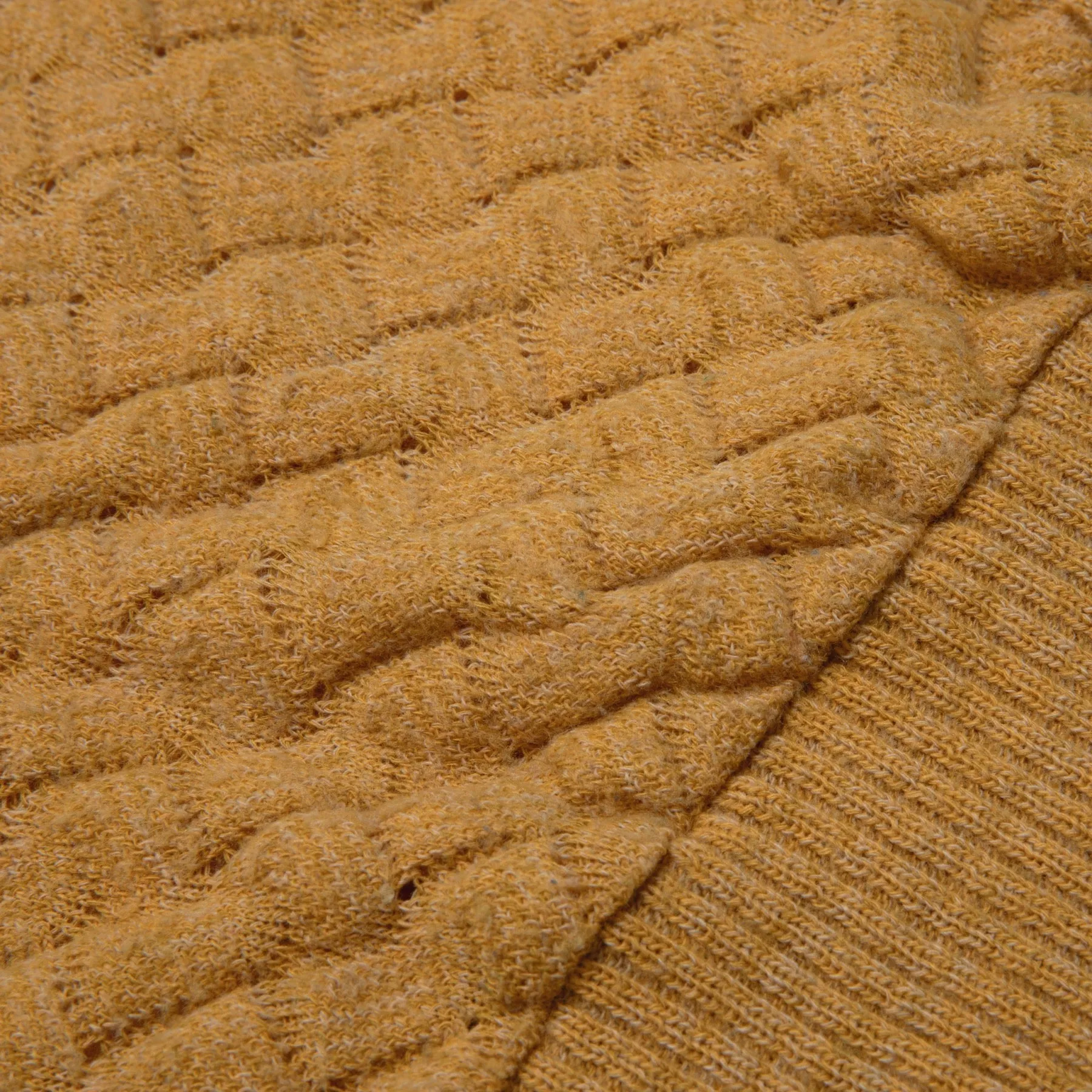 70s, Lofted Yarn, Honeycomb, Rib-Anchored Silhouette
