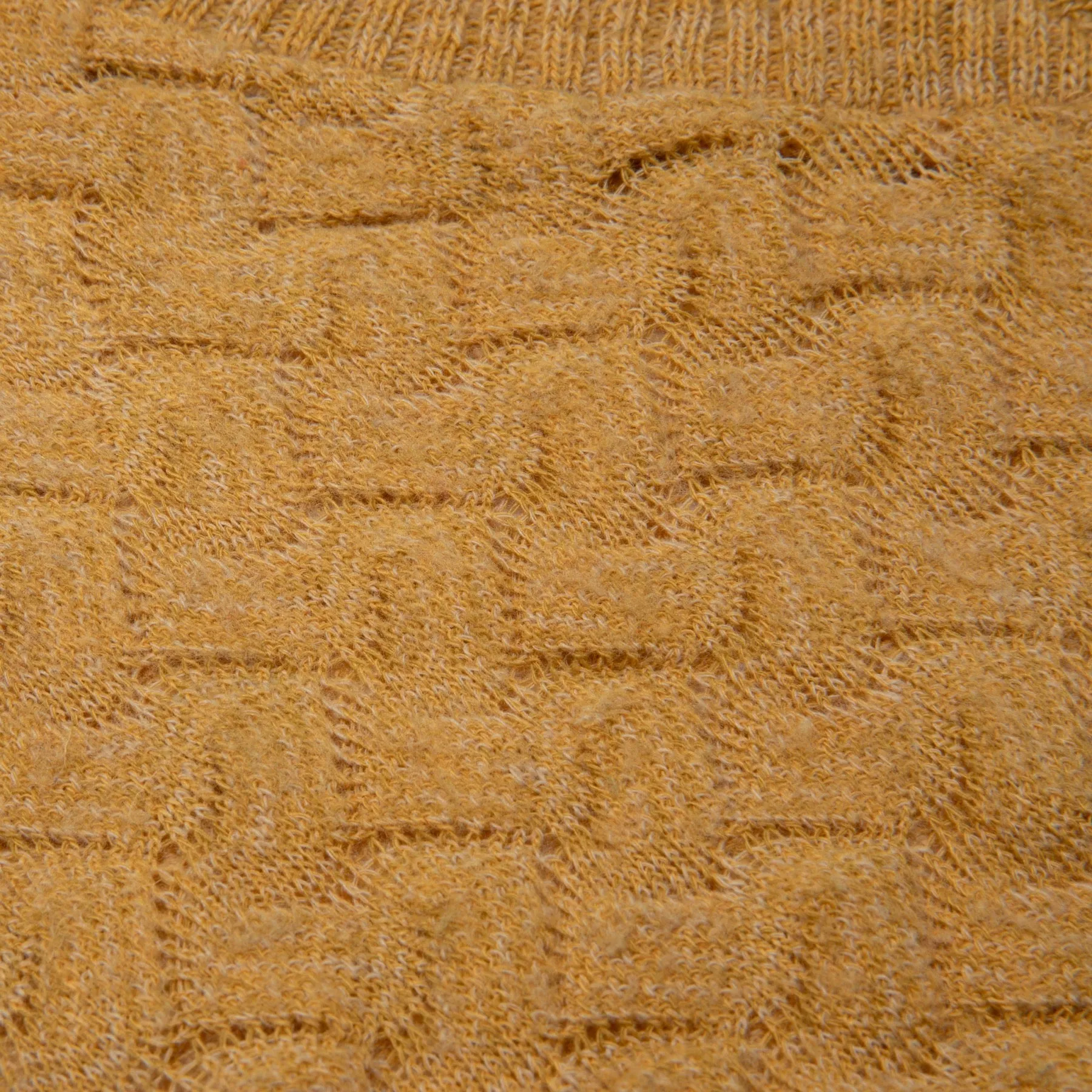 70s, Lofted Yarn, Honeycomb, Rib-Anchored Silhouette