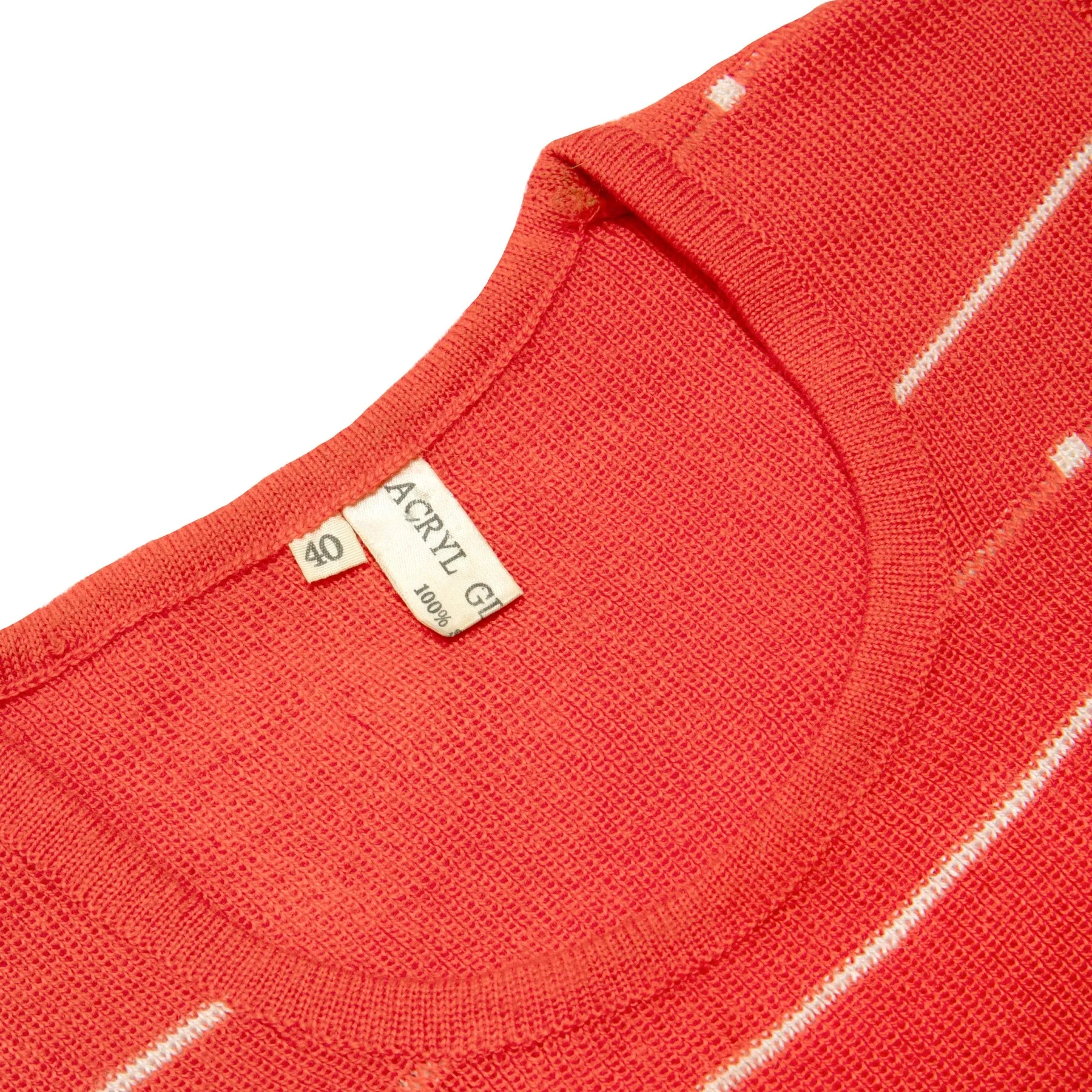 70s, Tuck-Stitched, Linear Floats, Acryl-Ganzgarn, Braille