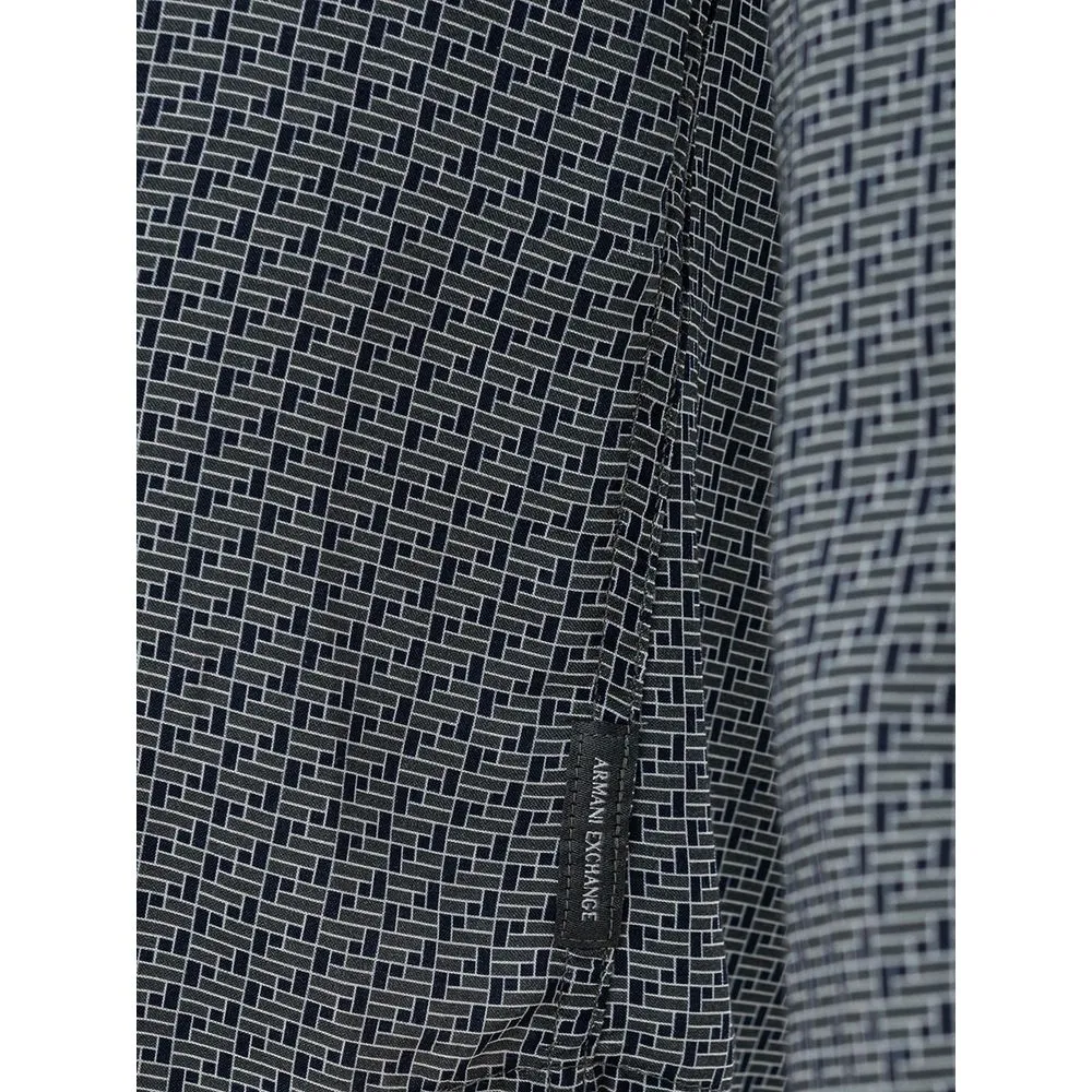 Armani Exchange Sleek Black Viscose Shirt for Men