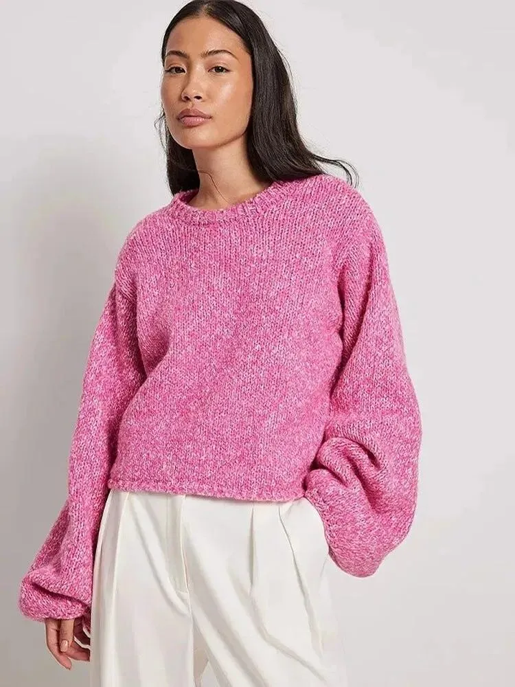 Back Cut Out Chic Crop Pullover