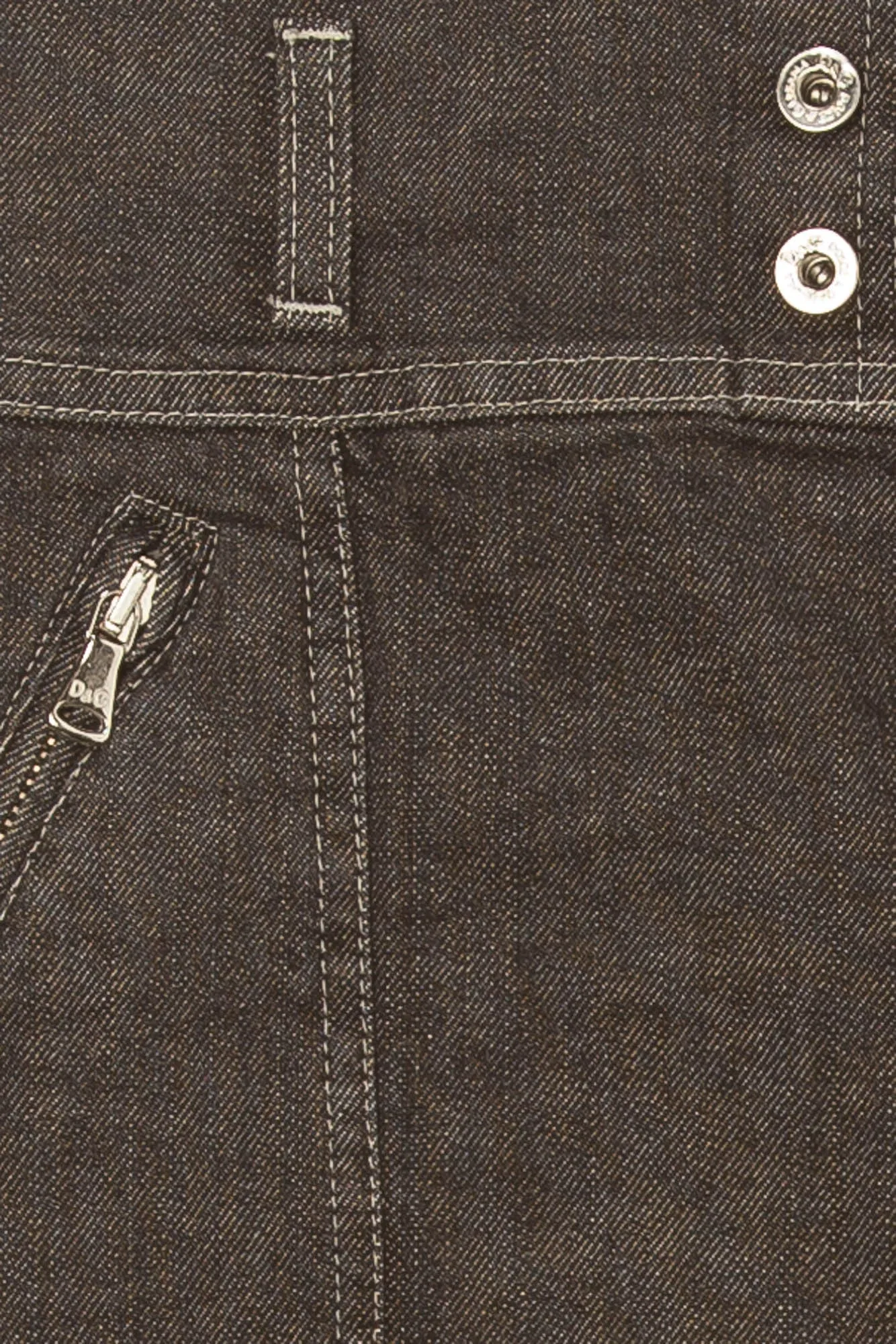 D& G Dark Grey Denim Pencil Skirt - IT 40