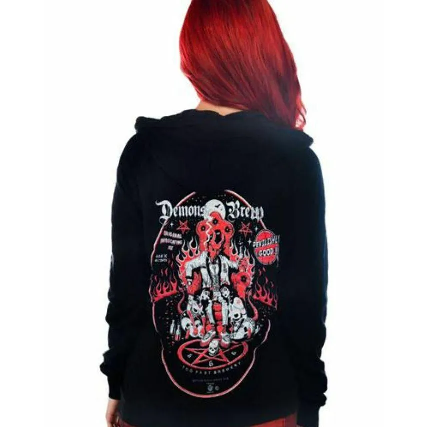 Demon Zipped Long Sleeve Shirt Hoodie