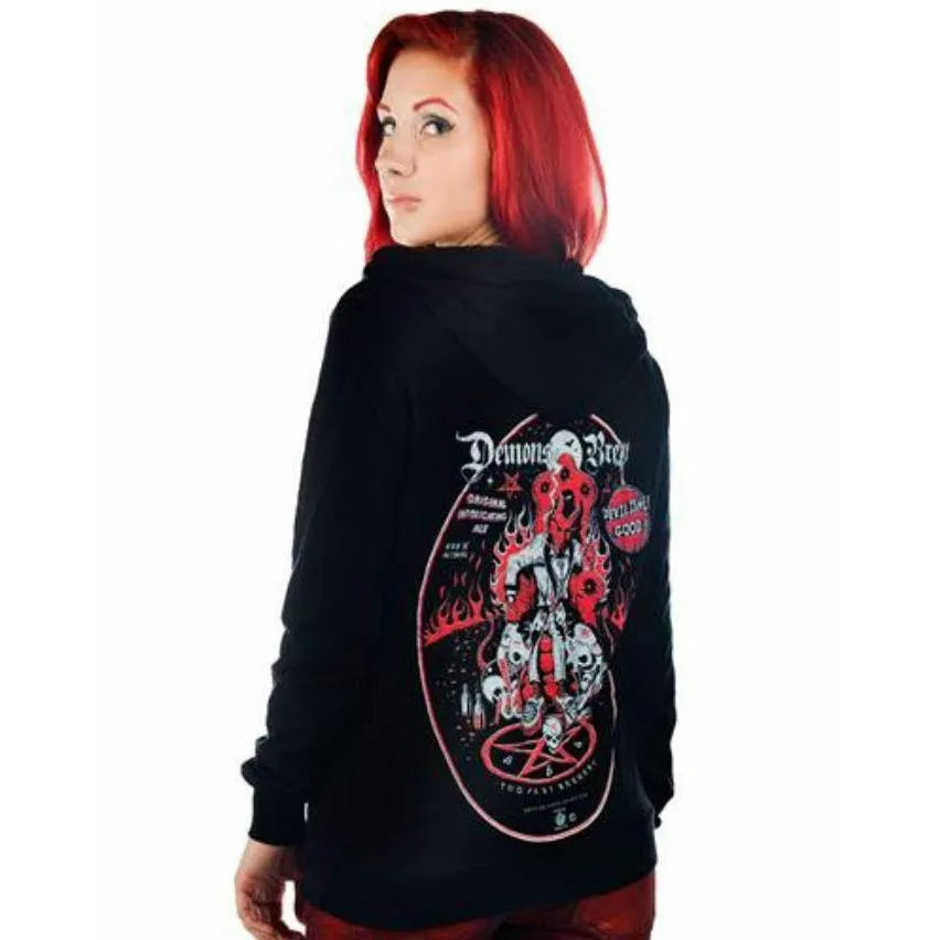Demon Zipped Long Sleeve Shirt Hoodie