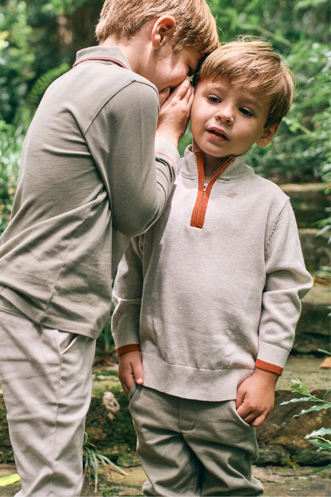 Griffin Sweater in Oatmeal and Chutney