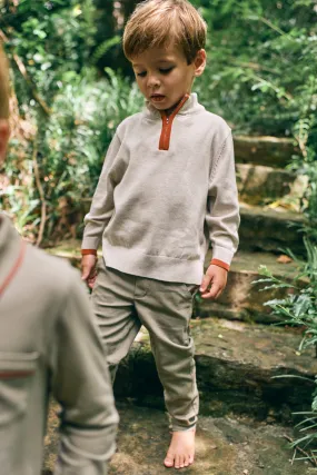 Griffin Sweater in Oatmeal and Chutney