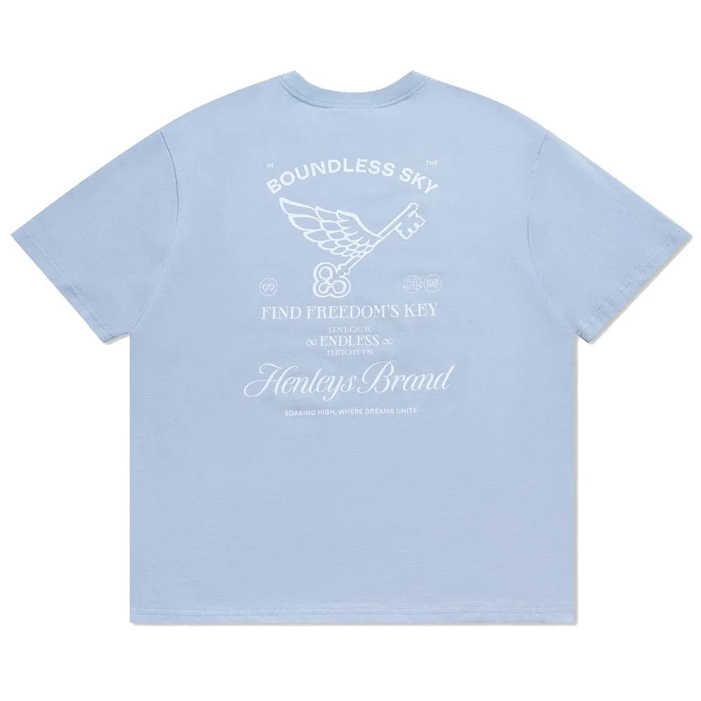 Henleys Freedom's Key Tee - Grey Sky