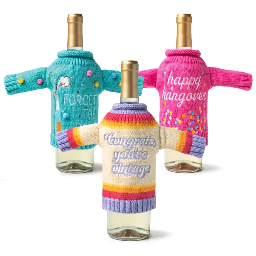 It's Yo Birthday Wine Bottle Sweater - Congrats, You're Vintage
