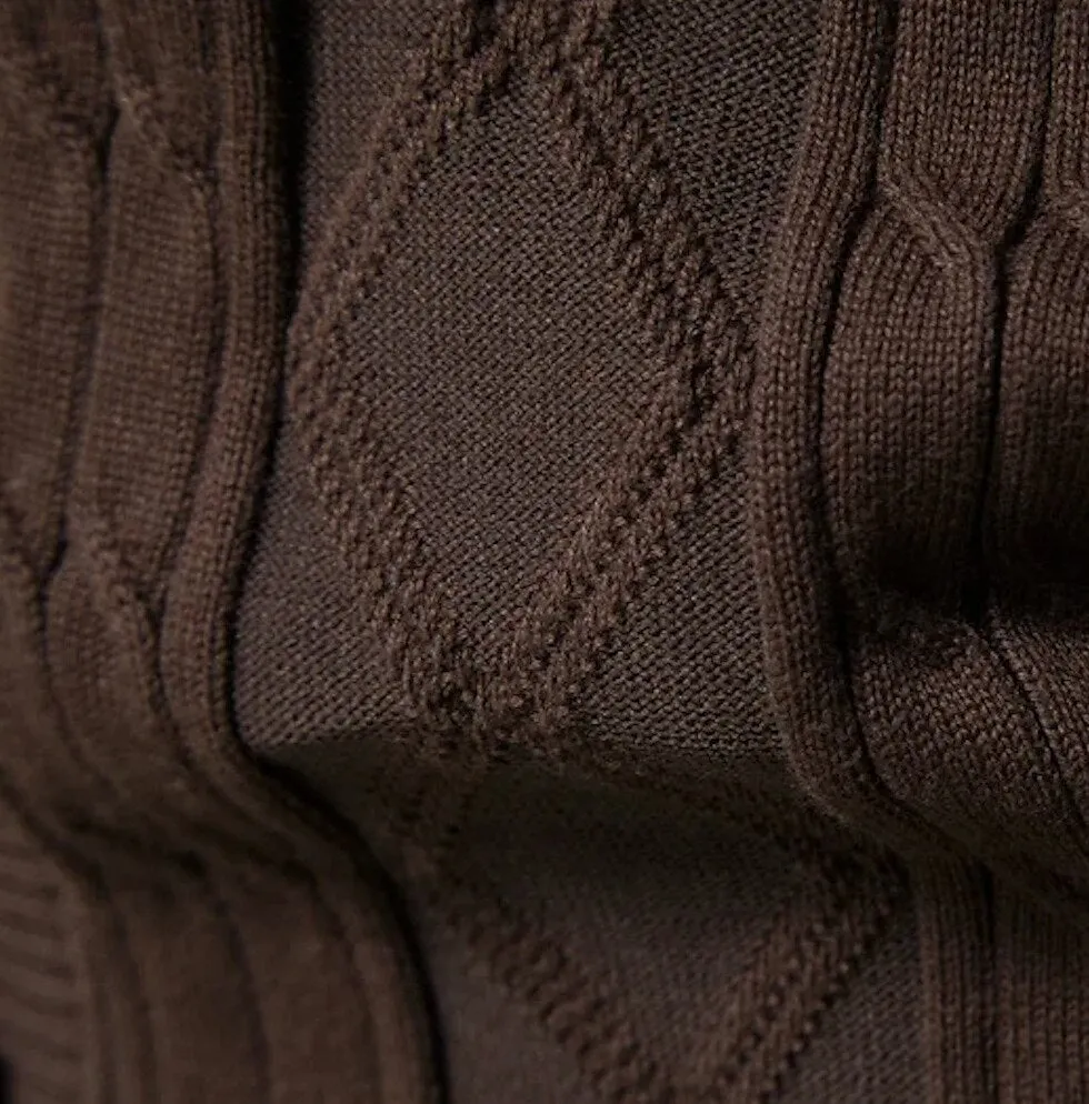 Knit Rolled collar Cardigan Sweater