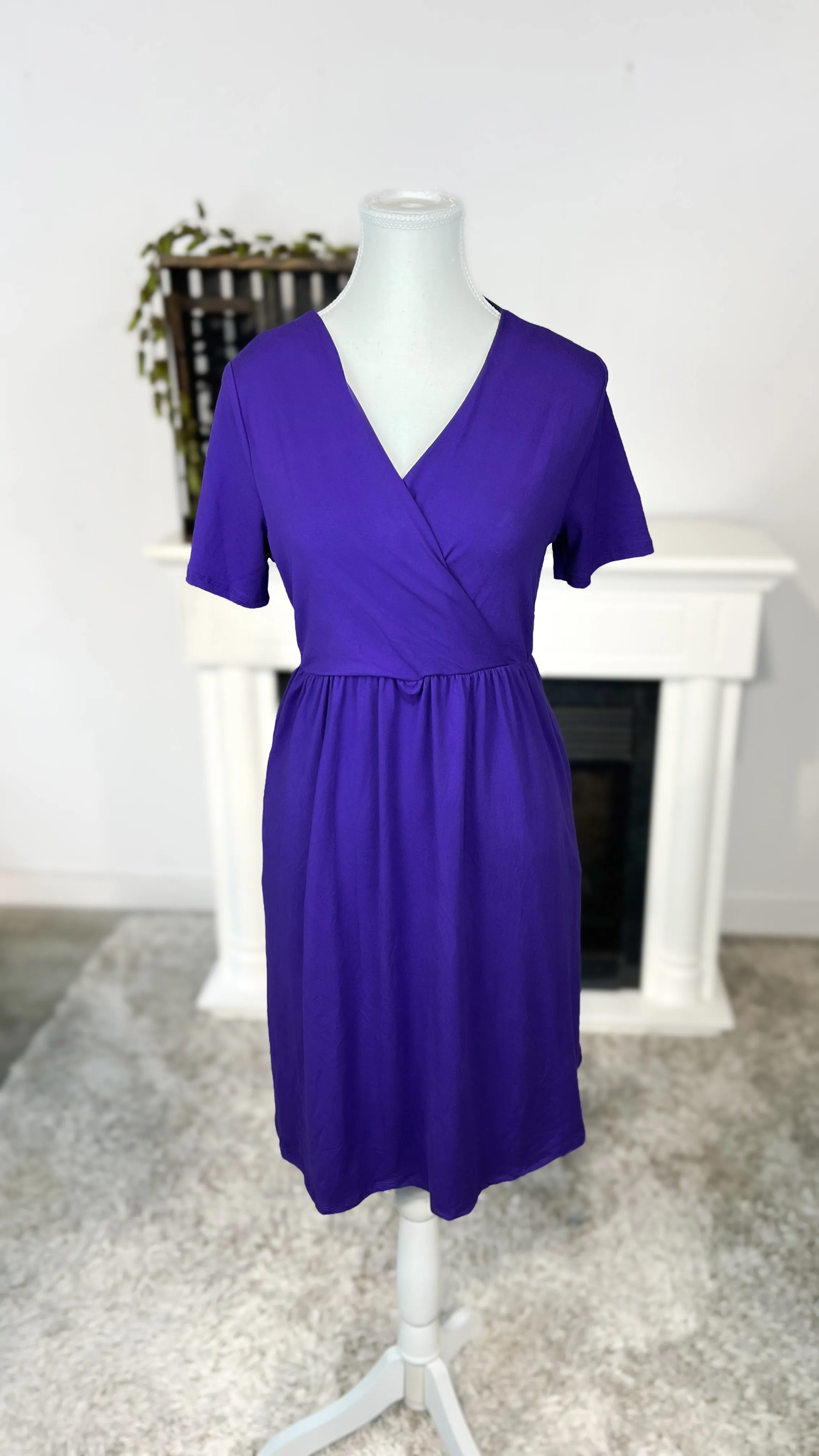 Maddie Wrap Dress: Purple