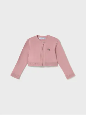 Mayoral Toddler Girl Pink Knitted Cardigan With Bow