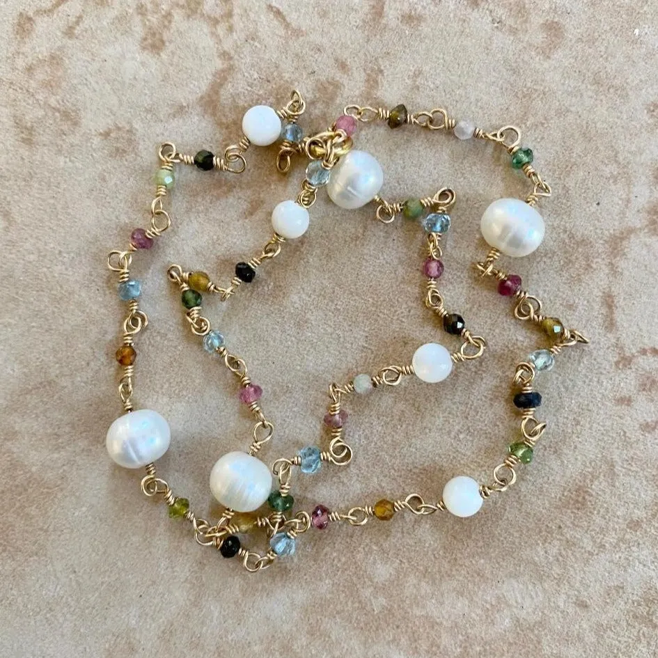 Mixed Gemstone Necklace - Sirena