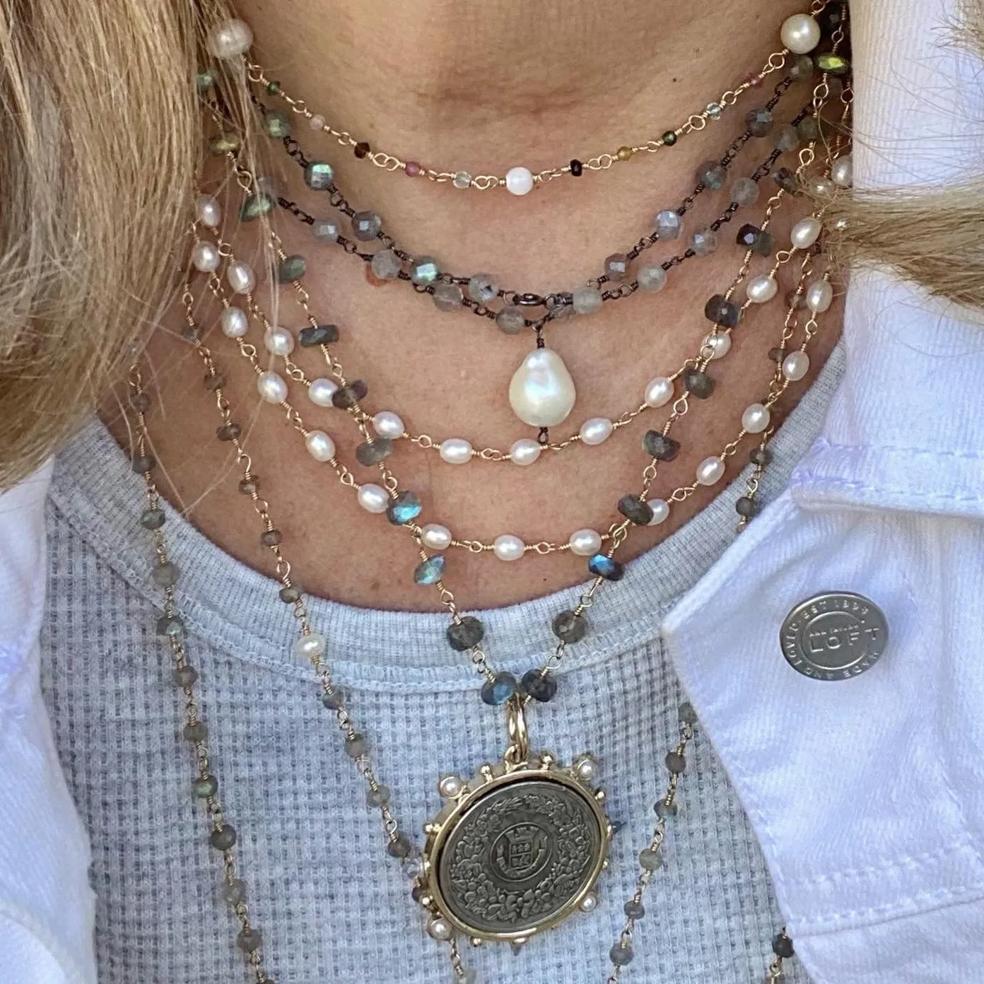 Mixed Gemstone Necklace - Sirena