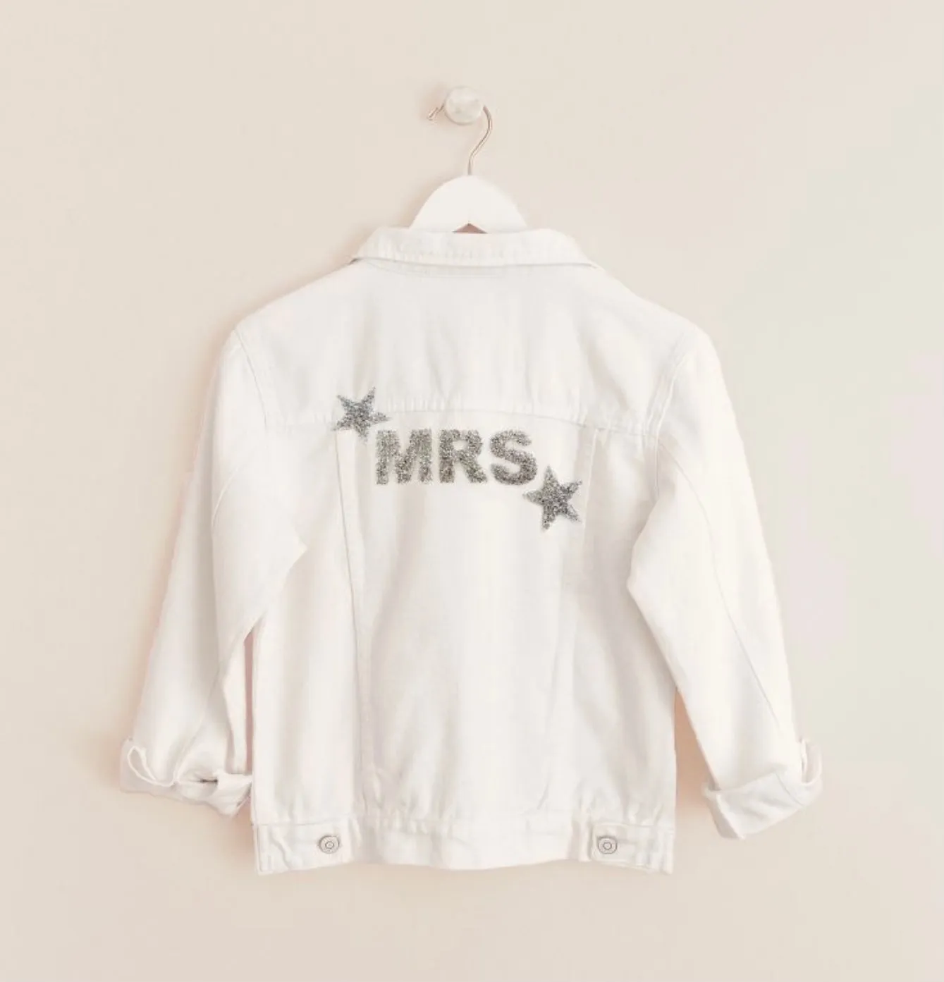 ‘Mrs’ White Denim Jacket
