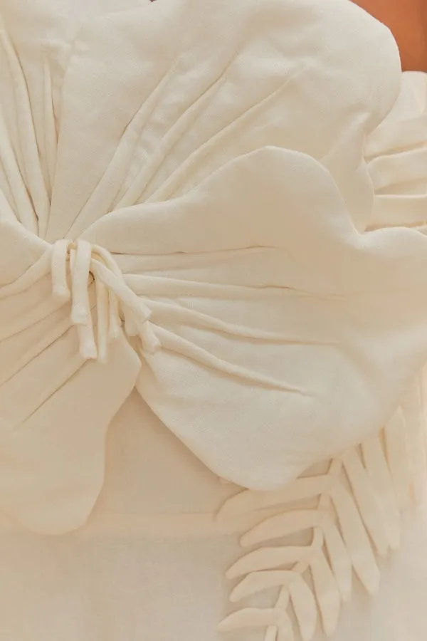 OFF WHITE GARDEN SLEEVELESS MIDI DRESS