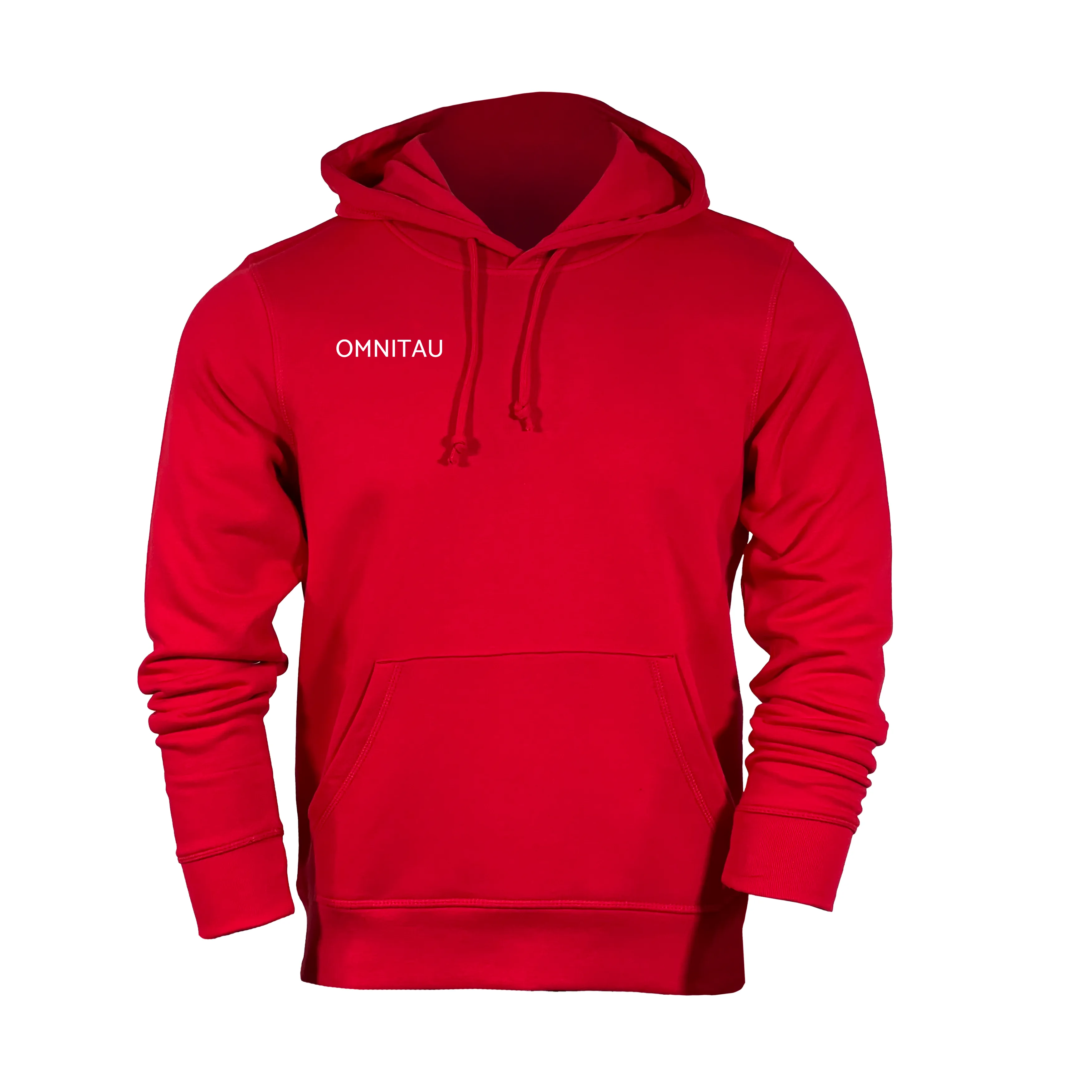 Omnitau Adult's Team Sports Organic Cotton Hoodie - Red