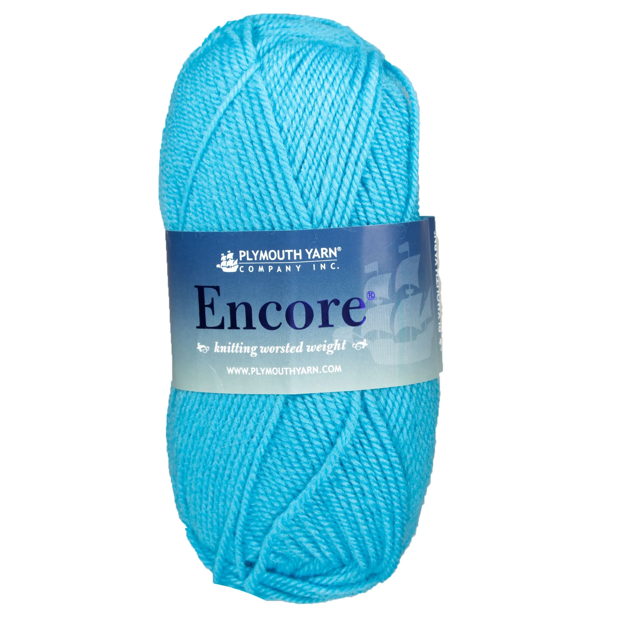Plymouth Yarn Encore Worsted Yarn - 0235 Miami Aqua