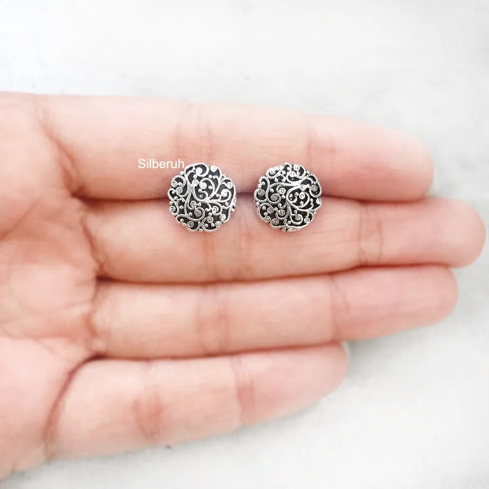 Royal Filigree Silver Stud