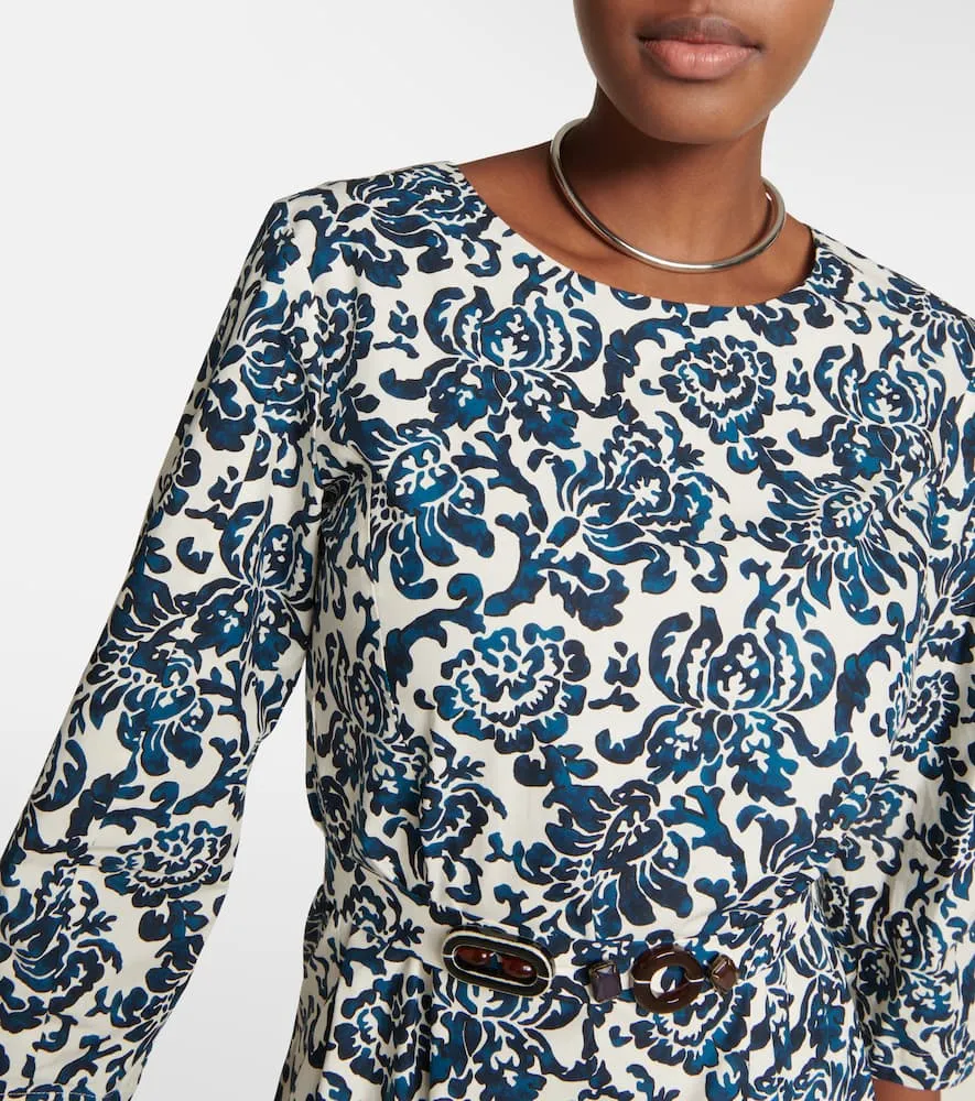 'S Max Mara Betty floral cotton poplin midi dress