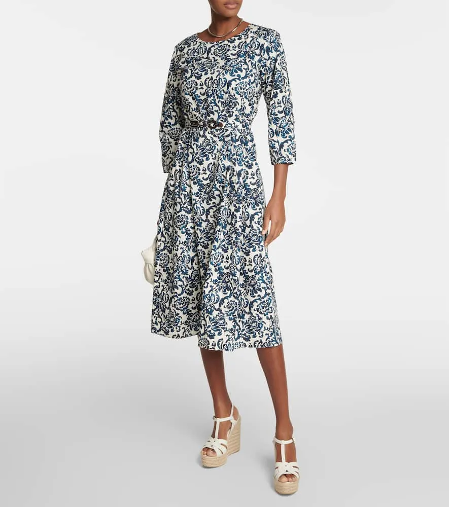 'S Max Mara Betty floral cotton poplin midi dress