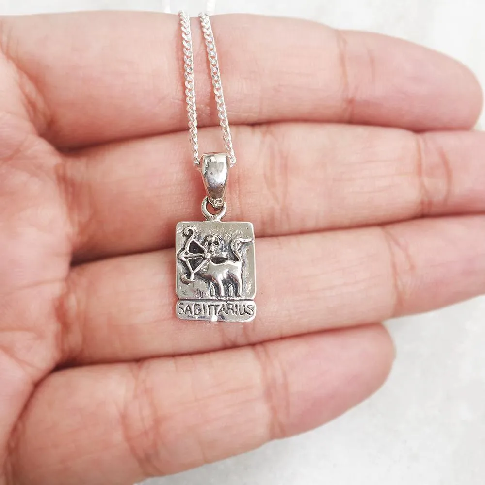 Sagittarius Silver Pendant