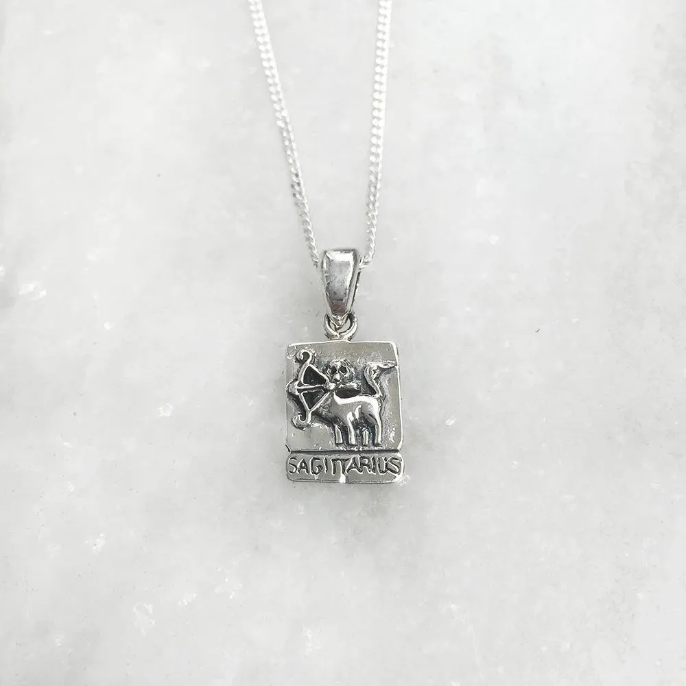 Sagittarius Silver Pendant