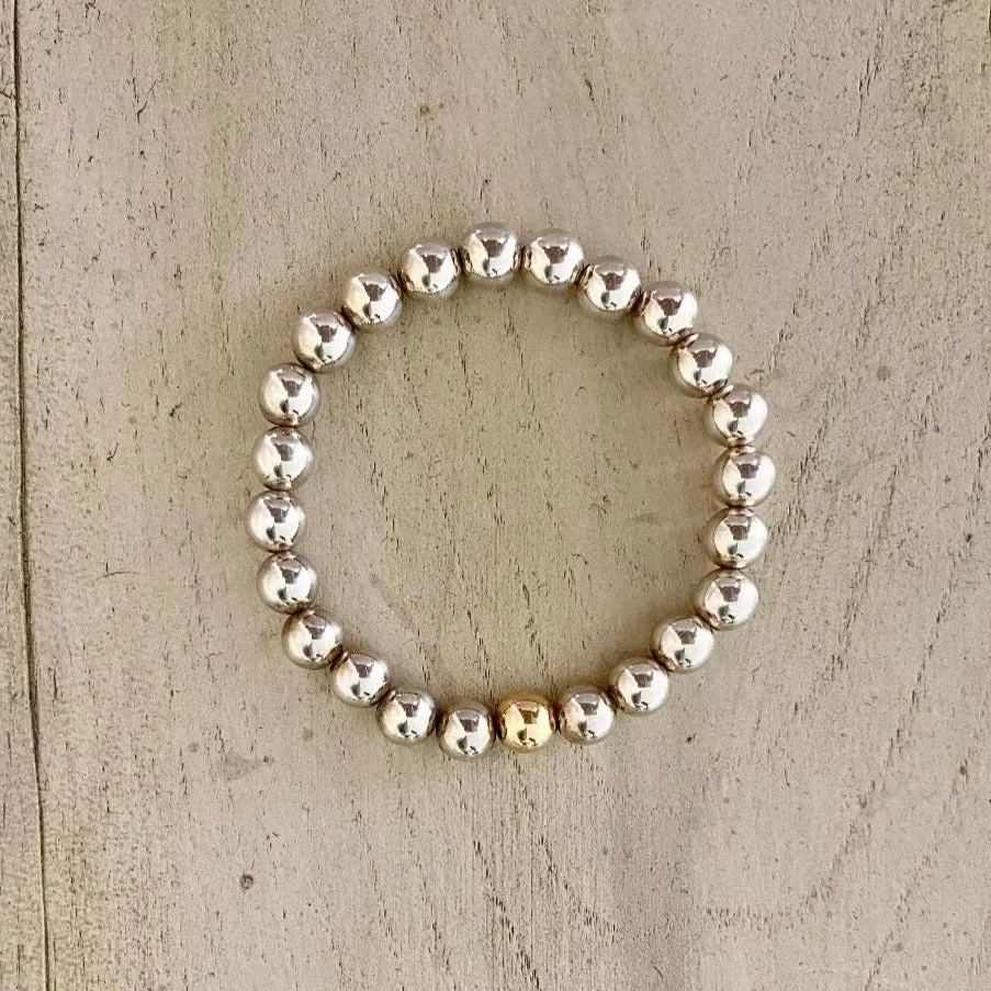 Silver Bead Bracelet Classic