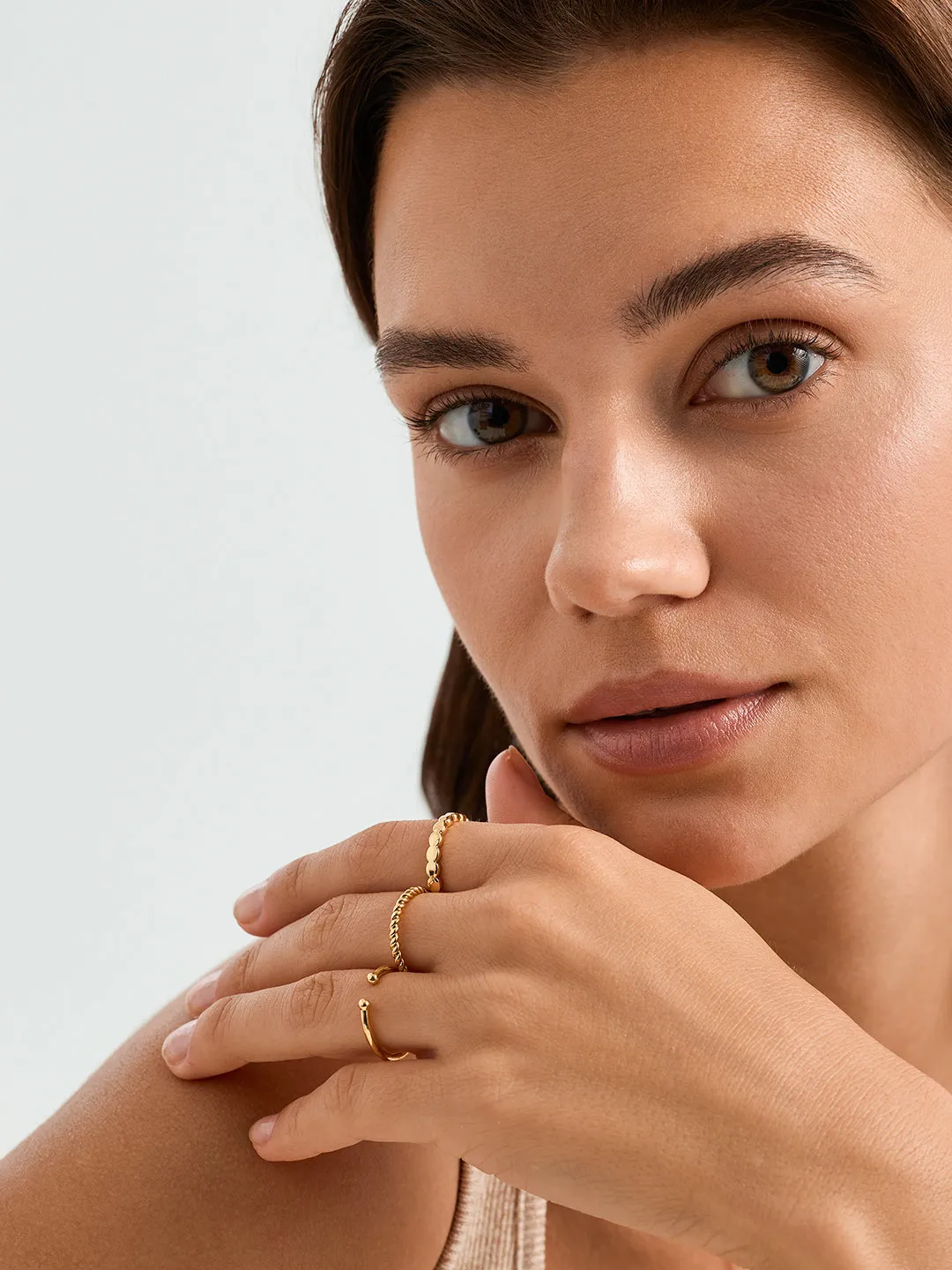 Texture Open Ring Set