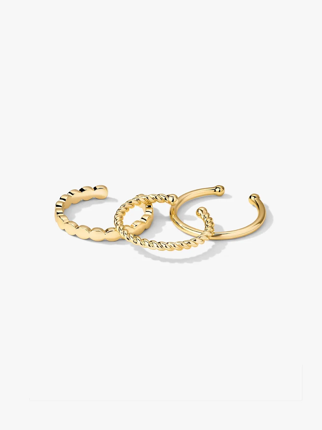 Texture Open Ring Set