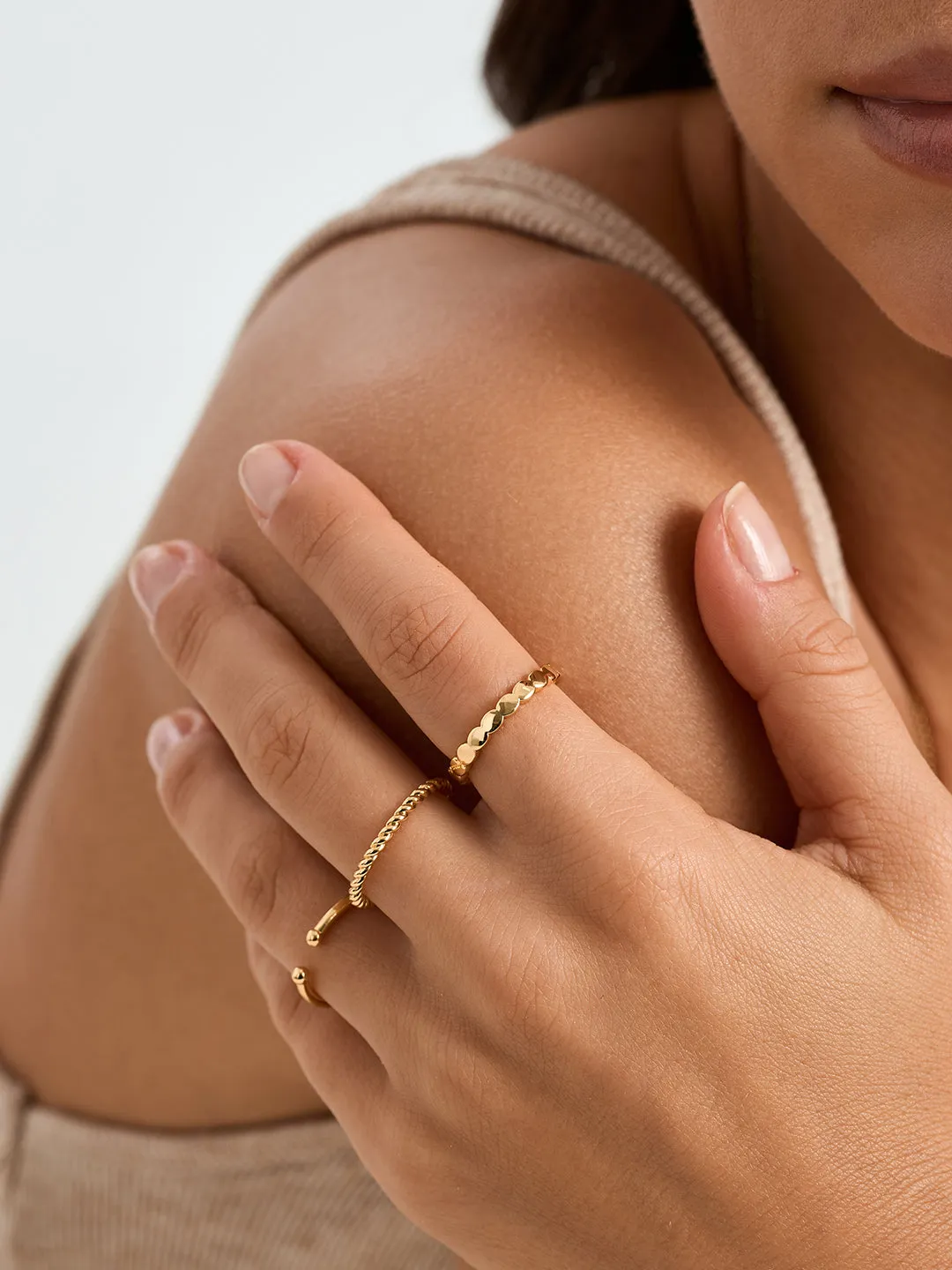Texture Open Ring Set
