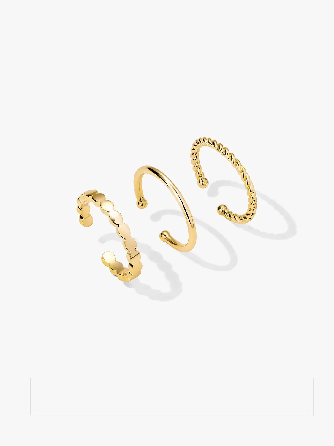 Texture Open Ring Set