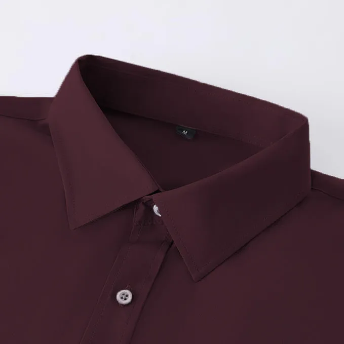 Uniform Unicorn Men's Formal Brown Coffee Shirt - Slim Fit Long Sleeve with Pocket | Office Wear | Formal Wear | Daily Wear (Shirt_Brown Coffee)