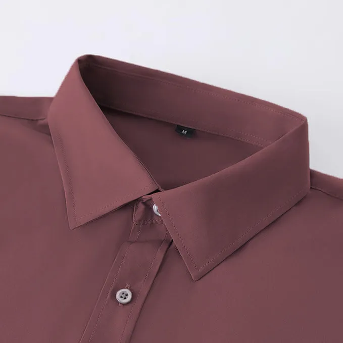 Uniform Unicorn Men's Formal Dusty Brown Shirt - Slim Fit Long Sleeve with Pocket | Office Wear | Formal Wear | Daily Wear(Shirt_Dusty Brown)