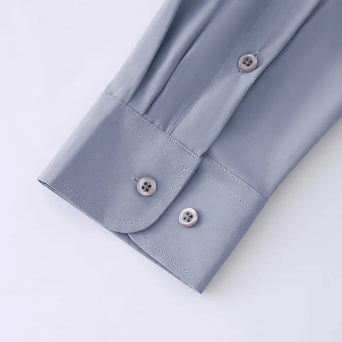 Uniform Unicorn Men's Formal Ice Blue Shirt - Slim Fit Long Sleeve with Pocket | Office Wear | Formal Wear | Daily Wear(Shirt_Ice Blue)