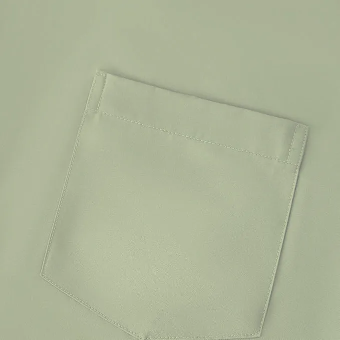 Uniform Unicorn Men's Formal Laurel Green Shirt - Slim Fit Long Sleeve with Pocket | Office Wear | Formal Wear | Daily Wear (Shirt_Laurel Green)