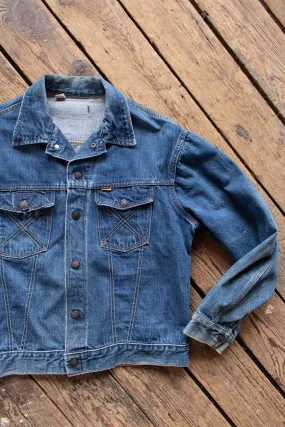 Vintage 1970s Big Yank Distressed and Patched Denim Jacket - Medium