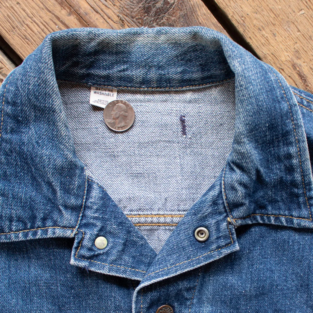 Vintage 1970s Big Yank Distressed and Patched Denim Jacket - Medium