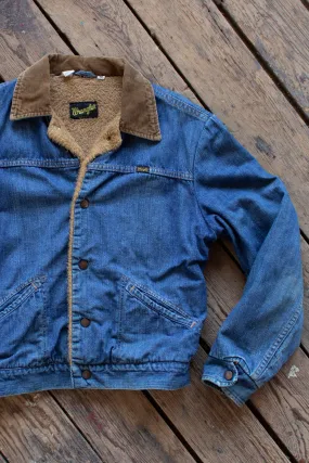 Vintage 1970s Wrangler Fleece Lined Denim Jacket - Small