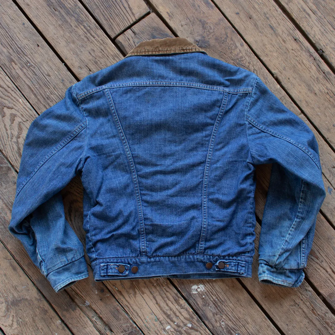 Vintage 1970s Wrangler Fleece Lined Denim Jacket - Small