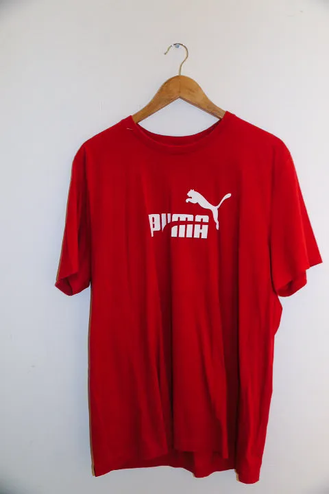 Vintage red puma essential mens XL tees