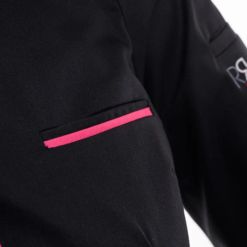 Women's Black/Fuchsia Long Sleeve Kitchen Coat Elbax - ROBUR