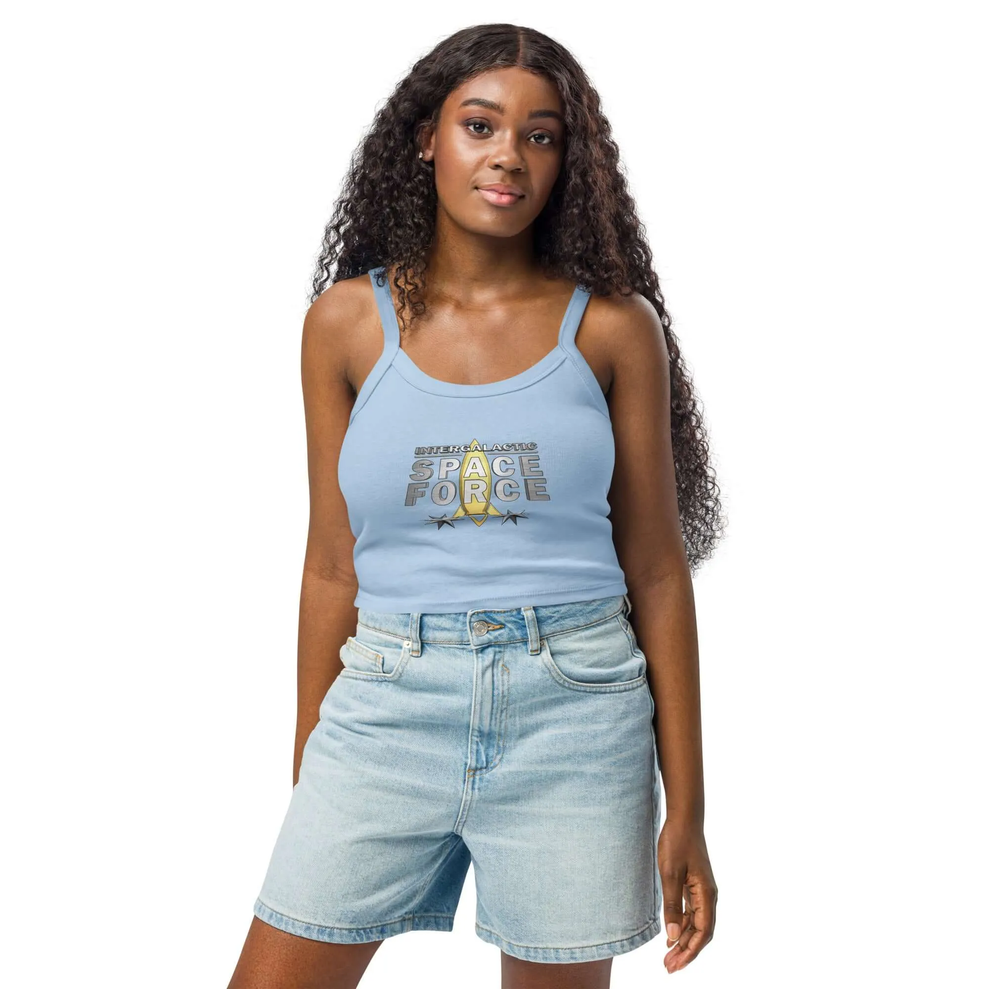 Women’s Micro-Rib Tank Top | Intergalactic Space Force Logo