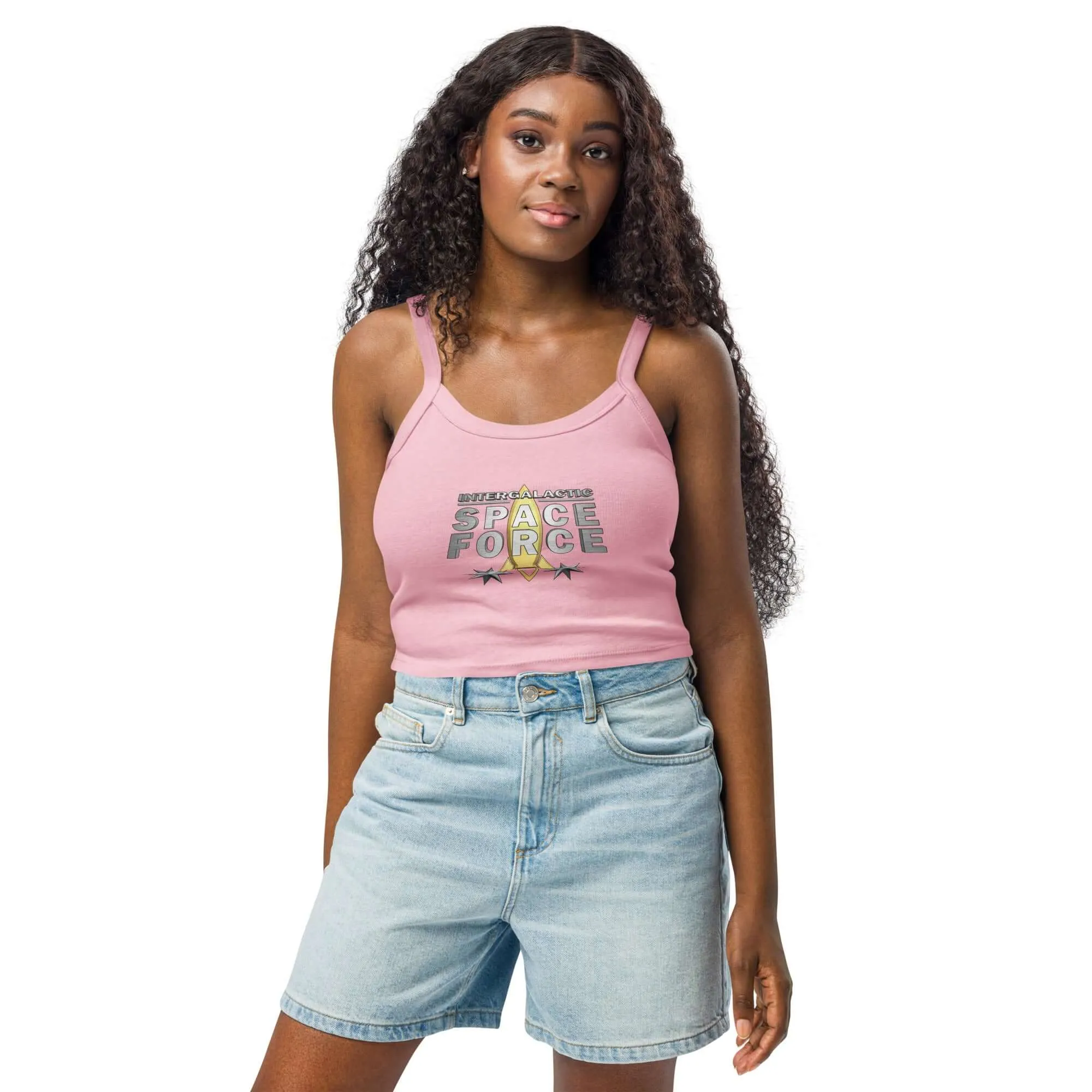 Women’s Micro-Rib Tank Top | Intergalactic Space Force Logo