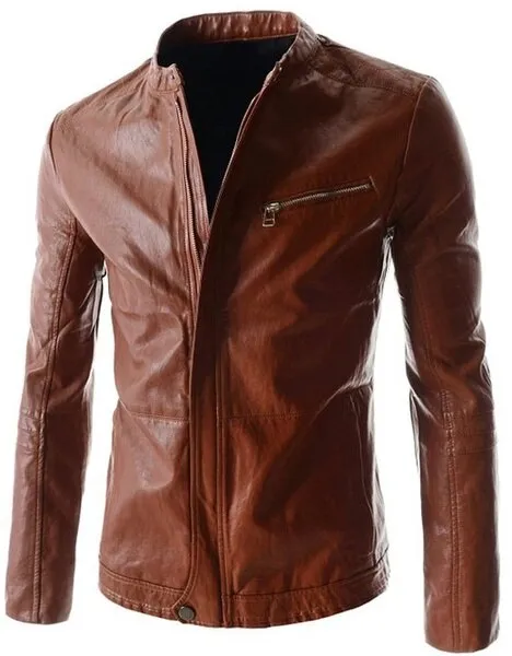 Zogaa Brand Men's Motorcycle Leather Jackets